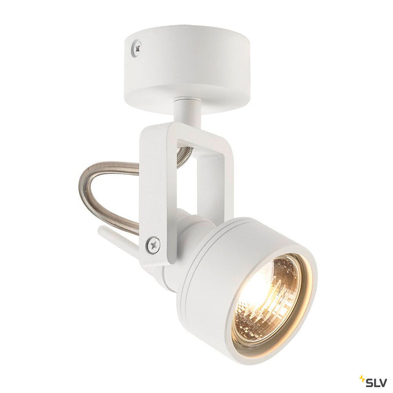 INDA wall and ceiling light, spot, QPAR51, matt white, max. 50 W