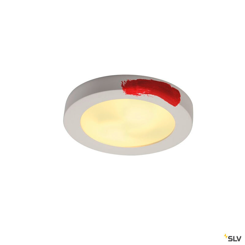 PLASTRA 105, ceiling light, TC-DSE, round, white plaster, max. 50 W