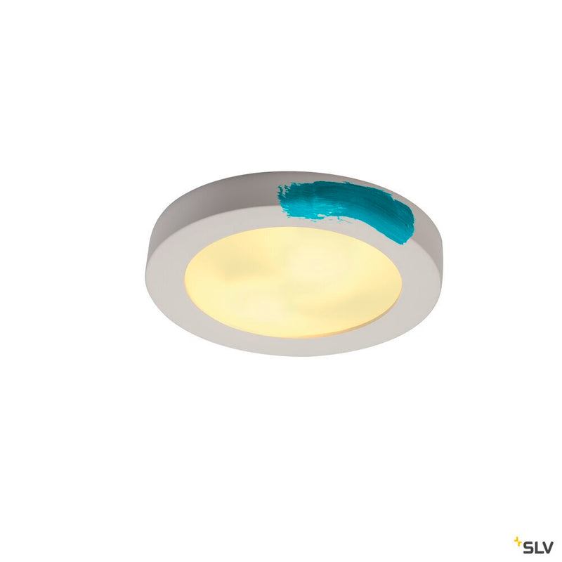 PLASTRA 105, ceiling light, TC-DSE, round, white plaster, max. 50 W