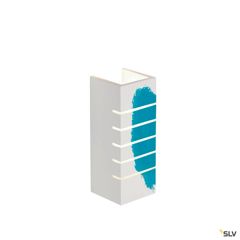 PLASTRA wall light, square, 100 Slot, white plaster, E14, max. 40 W