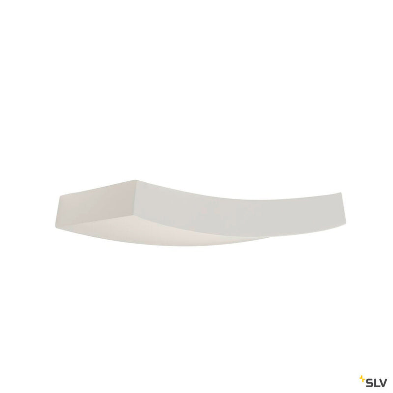 PLASTRA 102 CURVE, wall light, white plaster, QT-DE12, max. 100 W