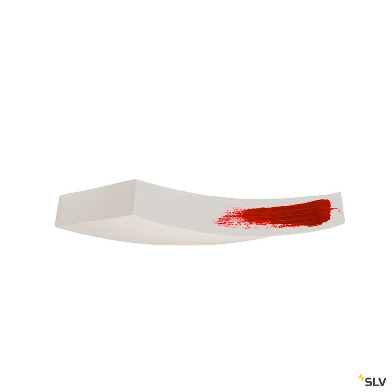 PLASTRA 102 CURVE, wall light, white plaster, QT-DE12, max. 100 W