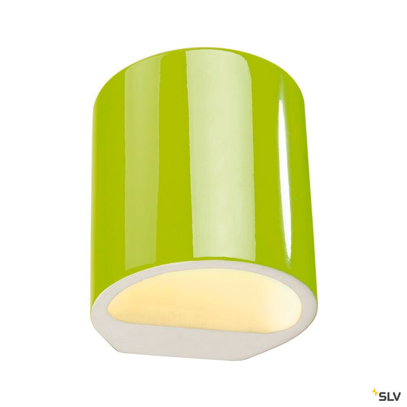 PLASTRA 104, wall light, QT14, round, white plaster, QT14, max. 42 W