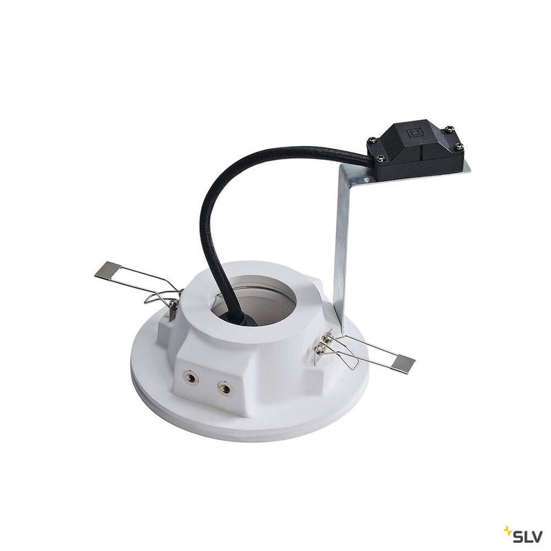 PLASTRA, recessed fitting, QPAR51, round, white plaster, max. 35W