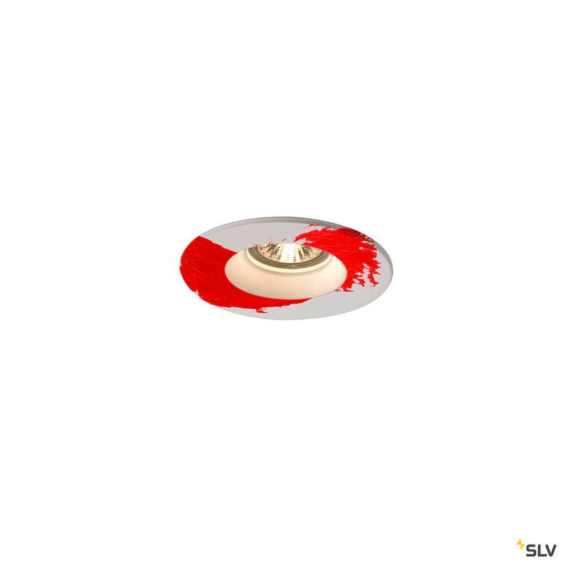 PLASTRA, recessed fitting, QPAR51, round, white plaster, max. 35W