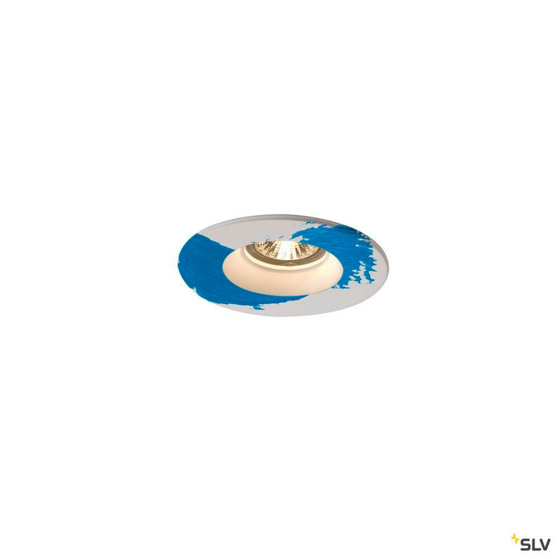 PLASTRA, recessed fitting, QPAR51, round, white plaster, max. 35W