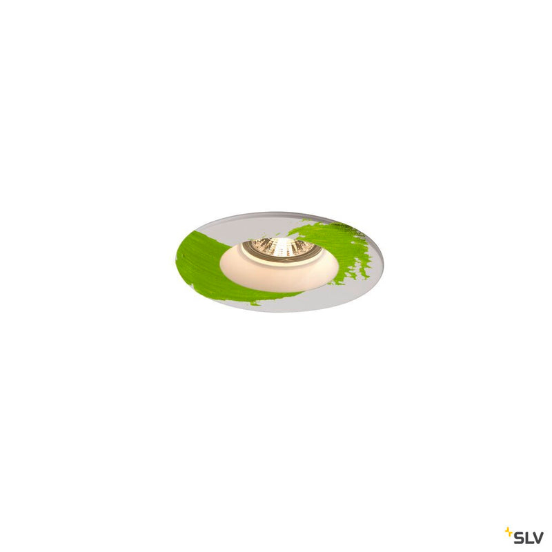 PLASTRA, recessed fitting, QPAR51, round, white plaster, max. 35W
