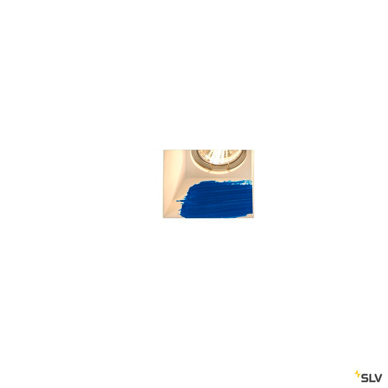 PLASTRA, recessed fitting, QPAR51, square, white plaster, max. 35W