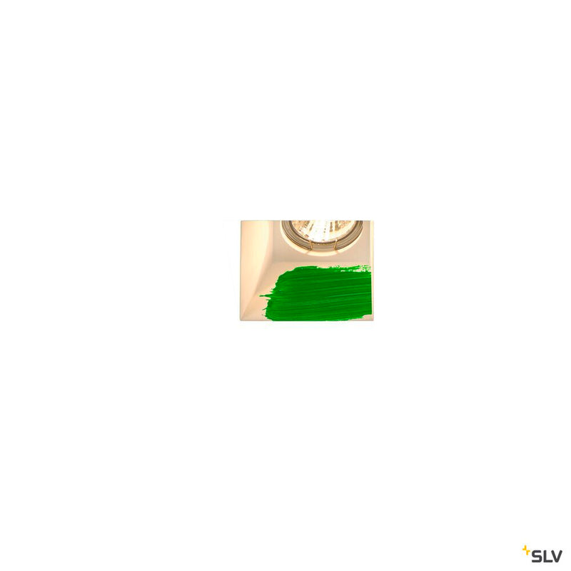 PLASTRA, recessed fitting, QPAR51, square, white plaster, max. 35W