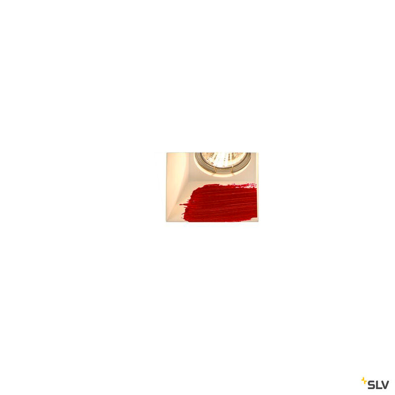 PLASTRA, recessed fitting, QPAR51, square, white plaster, max. 35W