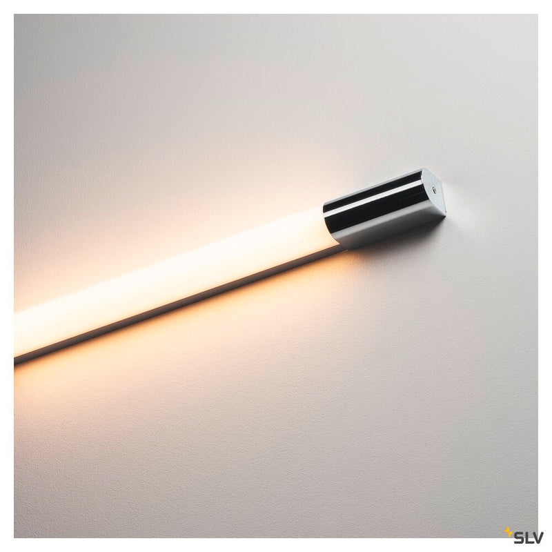 TRUKKO 90 wall light, LED, 3000K, chrome/white, H 90 cm, incl. LED driver