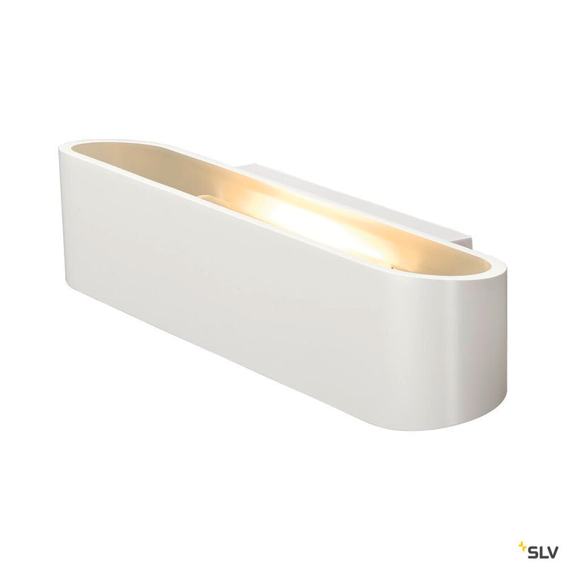 OSSA 300 wall light, QT-DE12, oval, up/down, white, L/W/H 30/8/6.5 cm, max. 120W