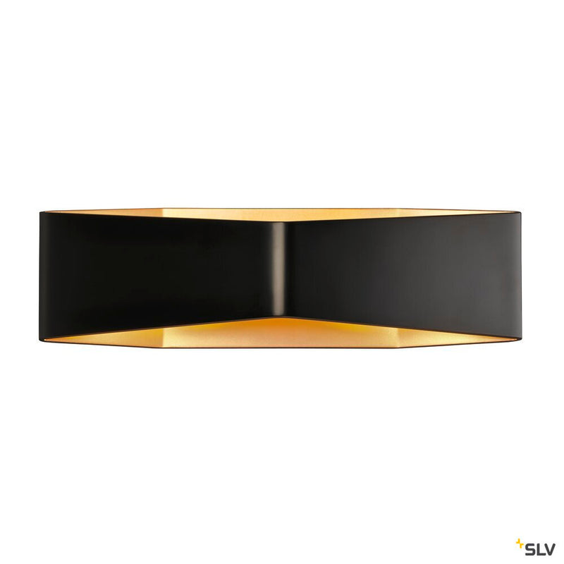 CARISO WL-4, wall light, LED, 2700K, black/brass, 2x9W