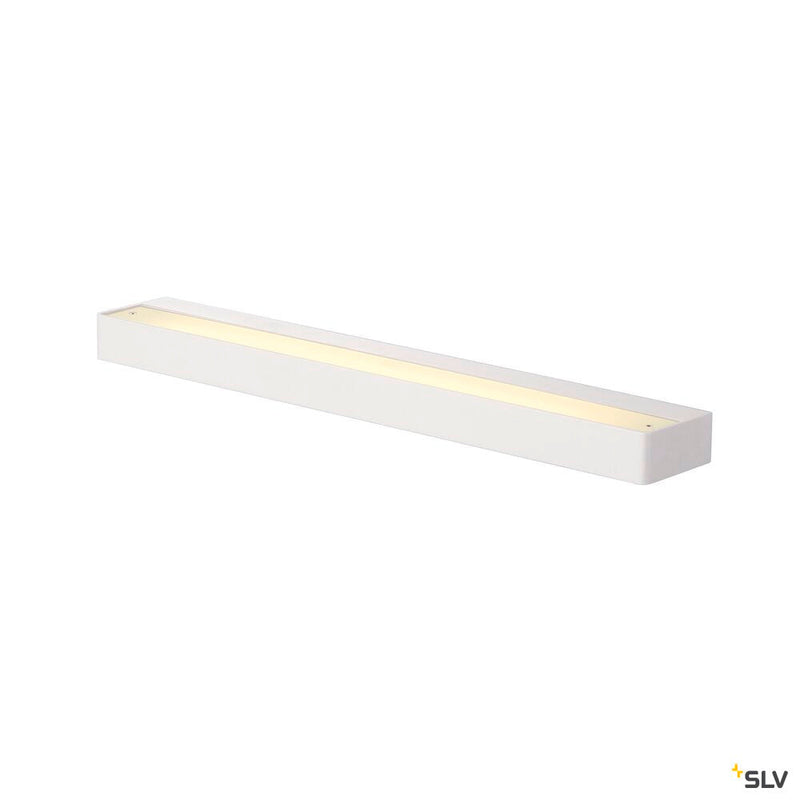 SEDO 14, wall light, LED, 3000K, square, white, frosted glass, L/W/H 59.5/8.5/4 cm, 17W