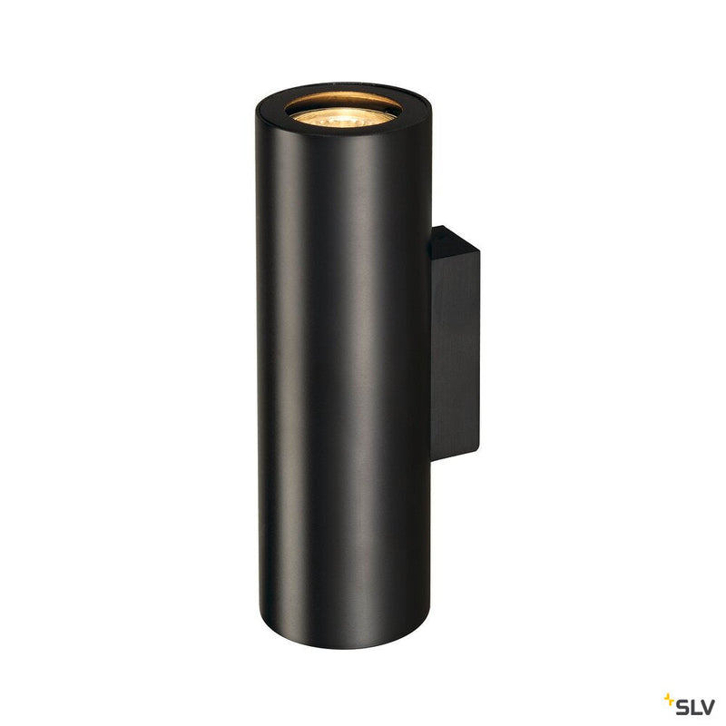 ENOLA_B, wall light, QPAR51, round, up/down, black, max. 50W, incl. deco ring black