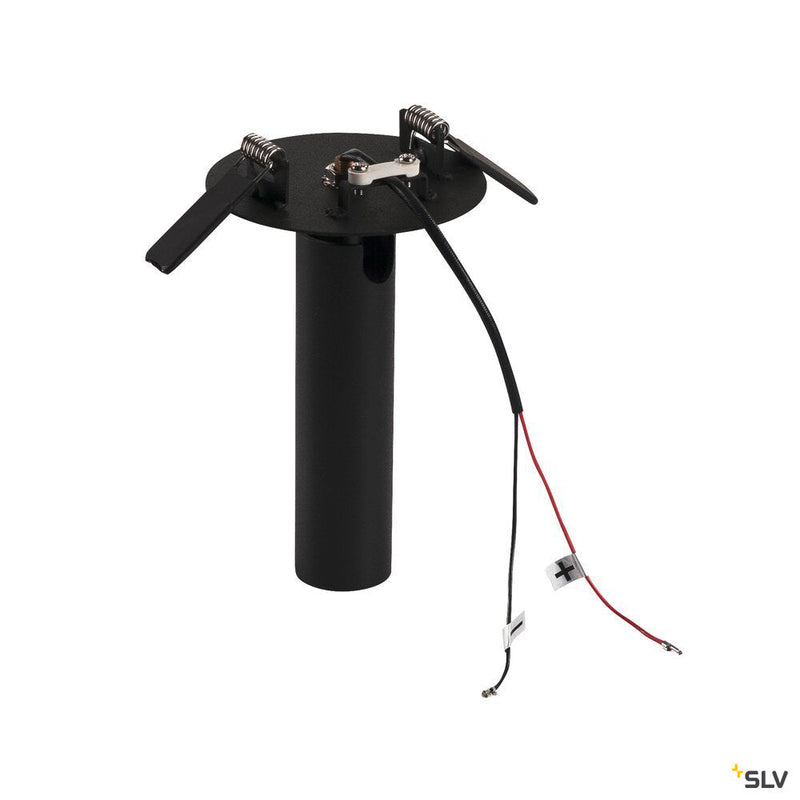 KARPO, recessed fitting, single-headed, LED, 3000K, black, flat canopy, 7.5W