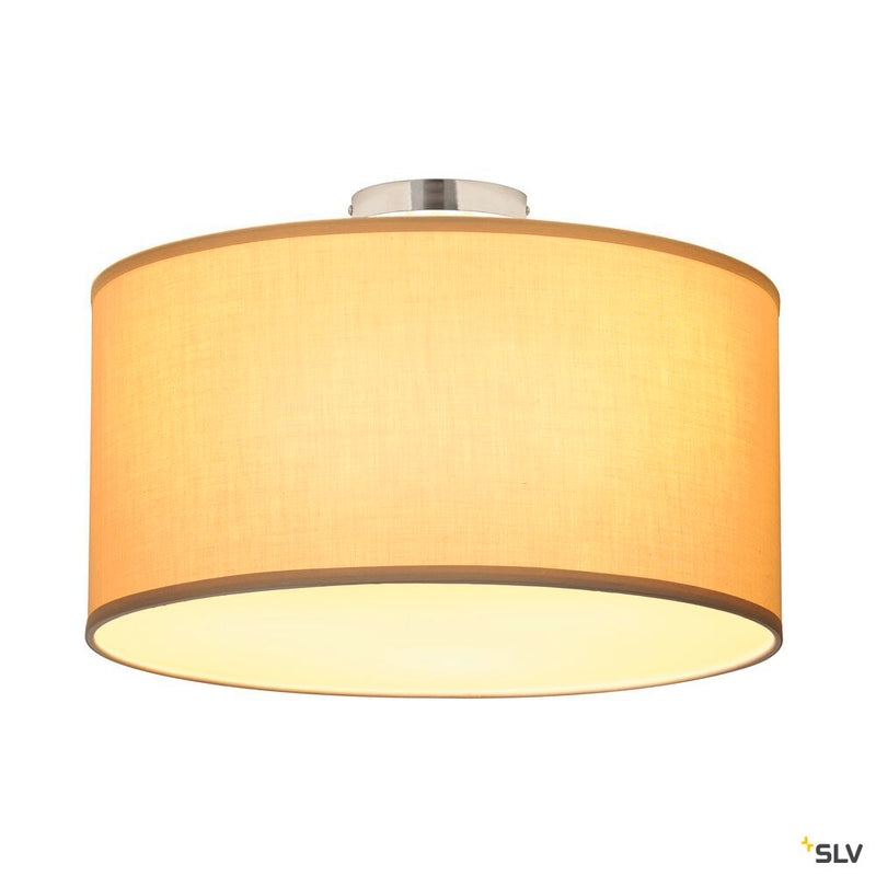 SOPRANA CL-1, ceiling light, TC-DSE, round, beige shade Ø/H 50/26 cm, max. 3x60W