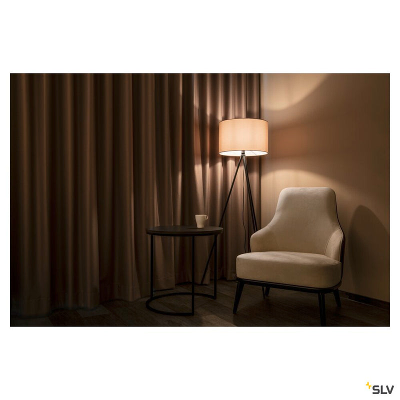 FENDA, floor stand, A60, black, without shade, max. 40W