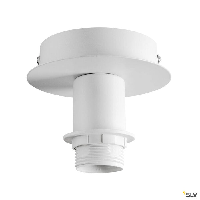 FENDA, ceiling light, ceiling plate, A60, white, without shade, max. 60W