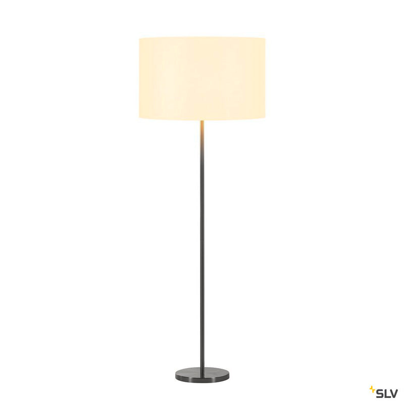 FENDA, floor stand, lamp base, TC-(D,H,T,Q)SE, brushed metal, without shade, max. 60W