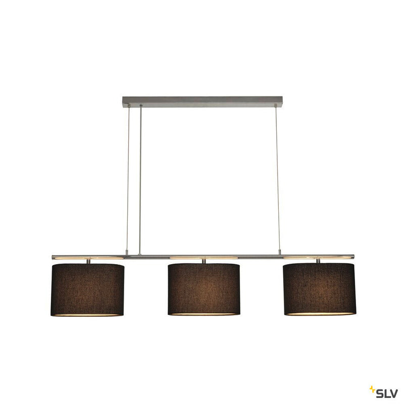 TRIADEM, pendant, triple-headed, A60, black shade, max. 180W