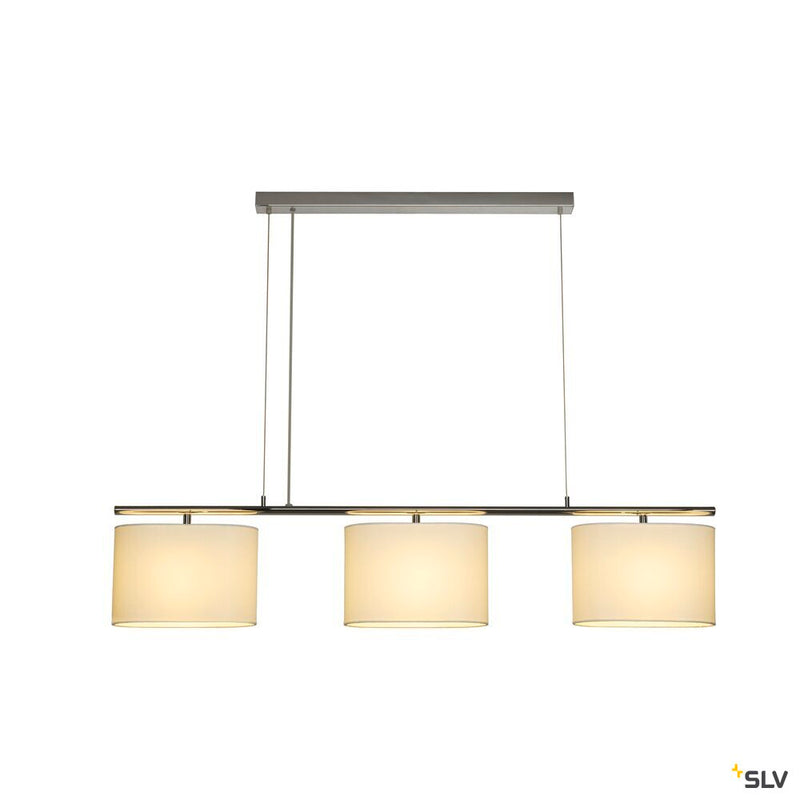 TRIADEM, pendant, triple-headed, A60, white shade, max. 180W