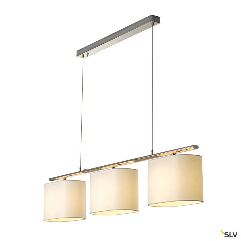 TRIADEM, pendant, triple-headed, A60, white shade, max. 180W