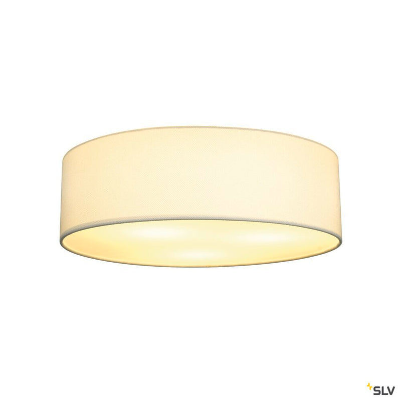 TENORA CL-1, ceiling light, TC-(D,H,T,Q)SE, round, white shade Ø/H 50/15 cm, max. 3x23W