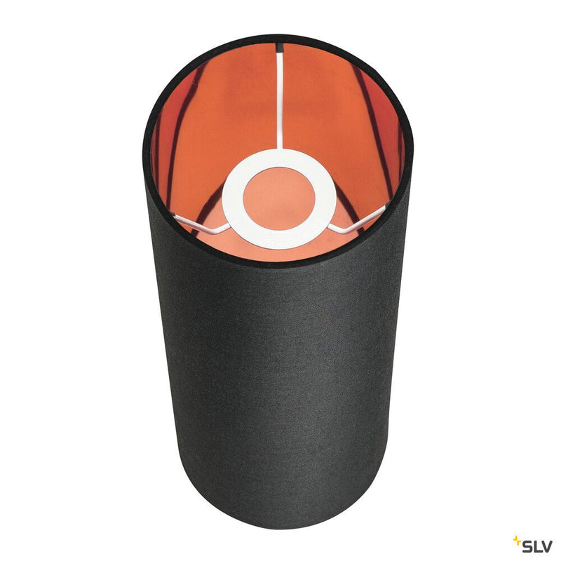 FENDA, lamp shade, round, black/copper, Ø/H 15/40 cm