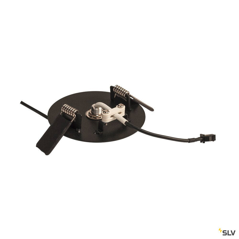 HELIA 30, pendant, LED, 3000K, round, black, flat canopy for recessed installation, 7.5W