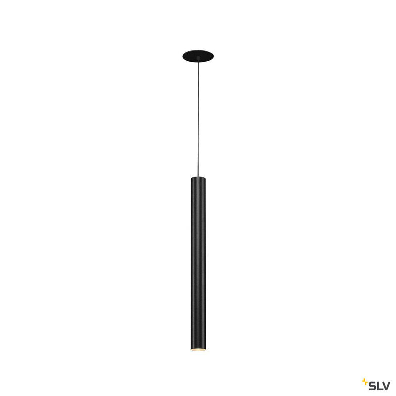 HELIA 40, pendant, LED, 3000K, round, black, flat canopy, 9W