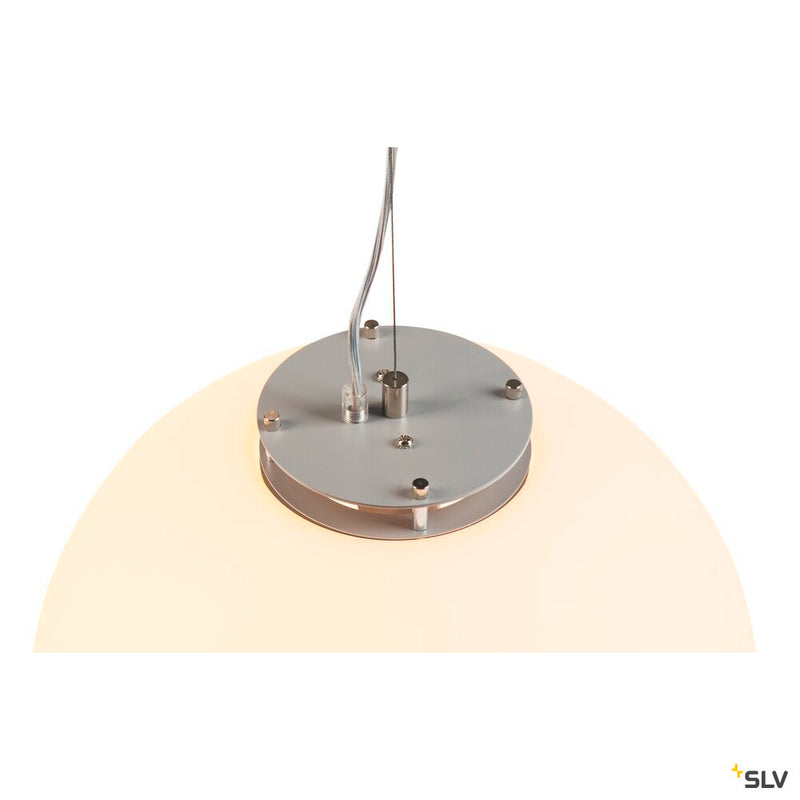 ROTOBALL 40, pendant, TC-(D,H,T,Q)SE, silver-grey/white, Ø 40 cm, max. 24W