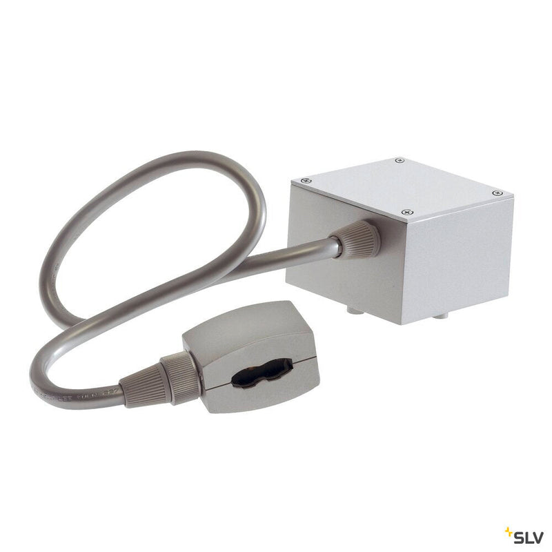 FEED-IN, for 240V track, EASYTEC II, silver-grey, cable length: 40cm