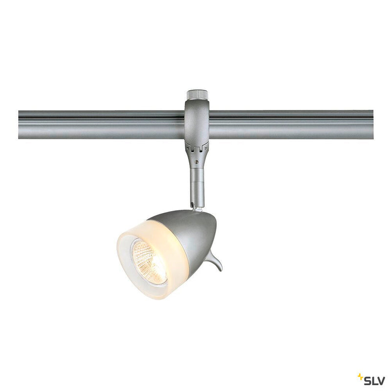 KANO, spot for 240V track EASYTEC II, QPAR51, silver-grey, max. 50W