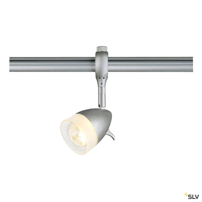 KANO, spot for 240V track EASYTEC II, QPAR51, silver-grey, max. 50W