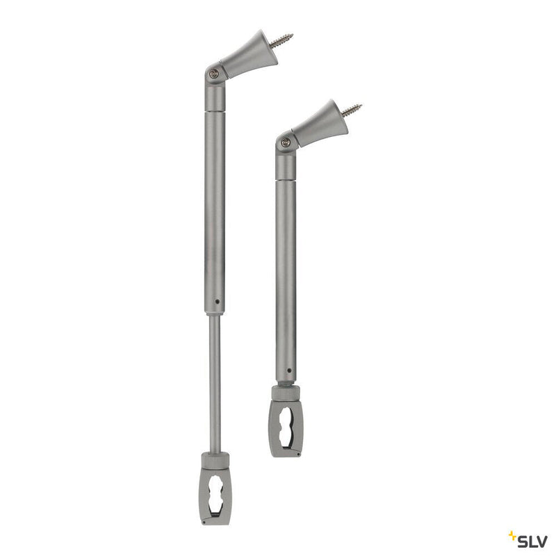FLEXIBLE CEILING BRACKET, for 240V track EASYTEC II, for sloping ceilings, silver-grey