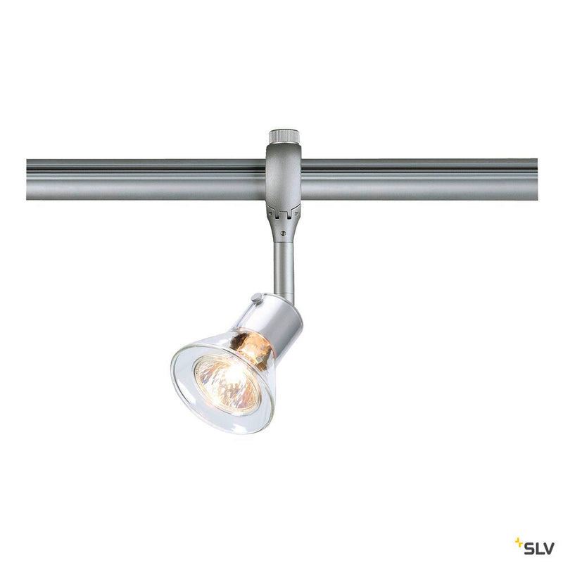 ANILA, spot for 240V track EASYTEC II, QPAR51, silver-grey, max. 50W