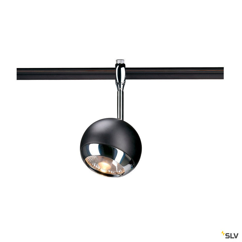 LIGHT EYE, spot for 240V track EASYTEC II, QPAR111, chrome/black, max. 75W