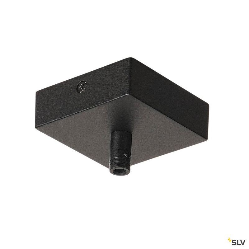 CEILING PLATE, for GLENOS, matt black, with strain relief