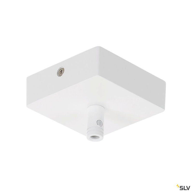 CEILING PLATE, for GLENOS, matt white, with strain relief