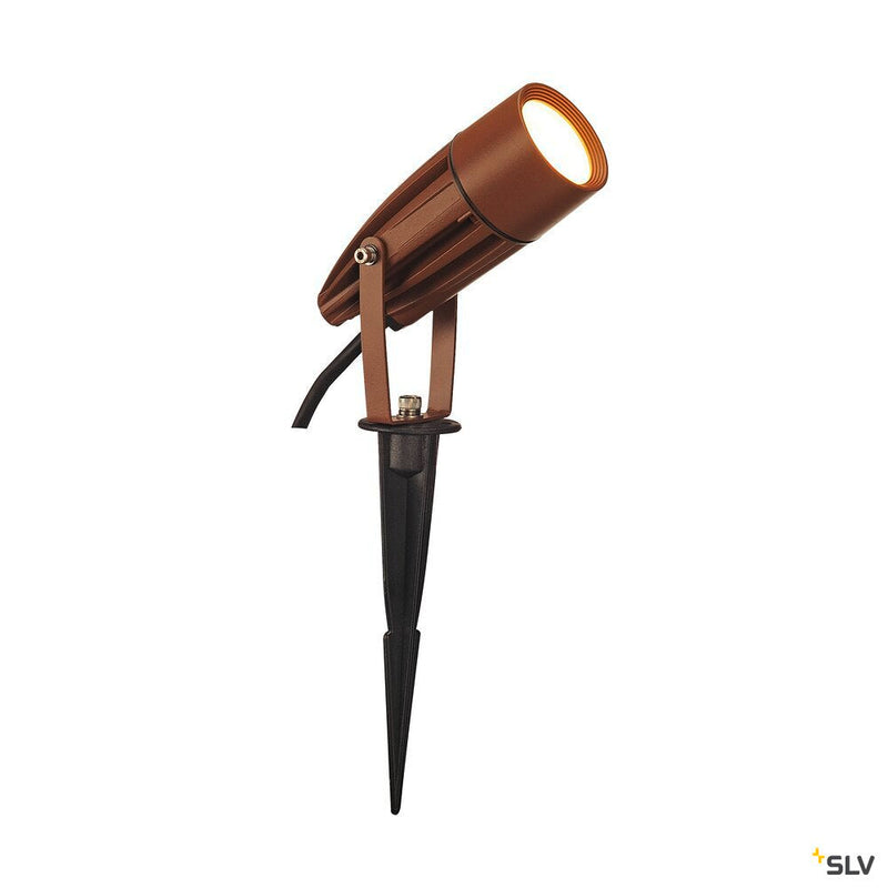 SYNA, outdoor spike luminaire, LED, 3000K, IP55, rust, 230V, 8.6W