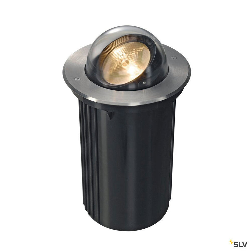DASAR 218 BULLSEYE, outdoor inground fitting, LED QR111, IP67, round, stainless steel 316, max.50W