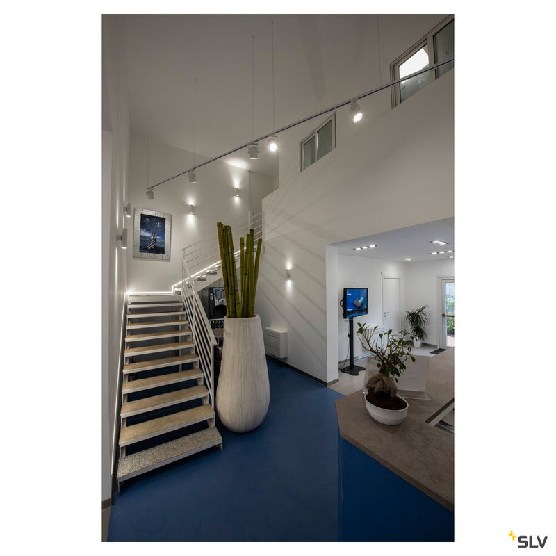 ASTINA, outdoor wall light, TCR50-SE, IP44, round, up/down, white, max. 44W