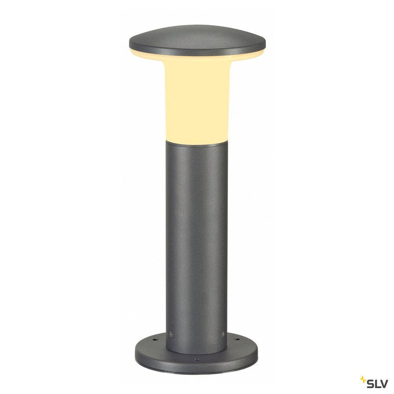 ALPA MUSHROOM 45, outdoor floor stand, TC-(D,H,T,Q)SE, IP55, stone-grey, Ø/H 16/40 cm, max. 24W