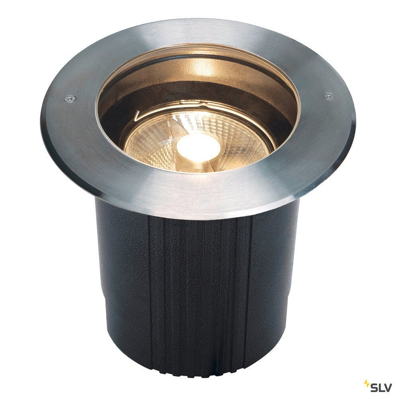 DASAR 215, outdoor inground fitting, QPAR111, IP67, round, stainless steel 316, max. 75W