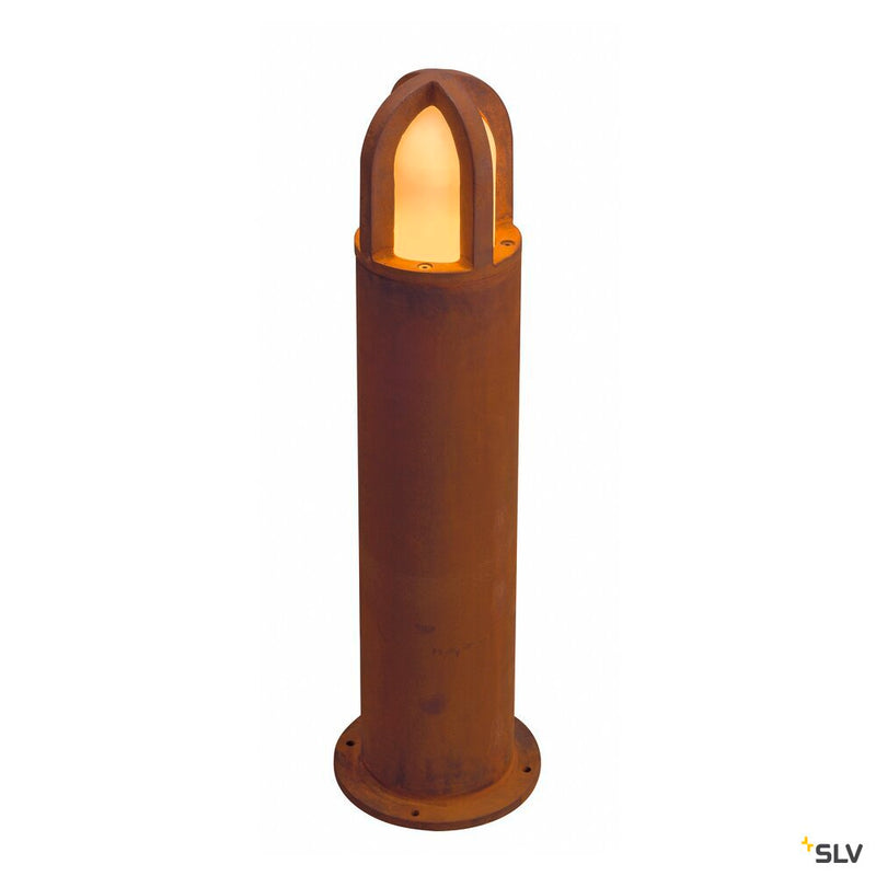 RUSTY CONE 70, outdoor floor stand, TC-DSE, IP54, round, rusted steel, Ø/H 15/70 cm, max. 11W