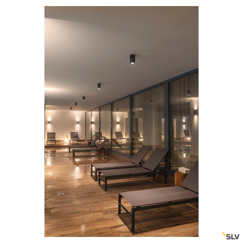 THEO, outdoor wall light, QPAR51, IP44, square, up/down, anthracite, max. 70W