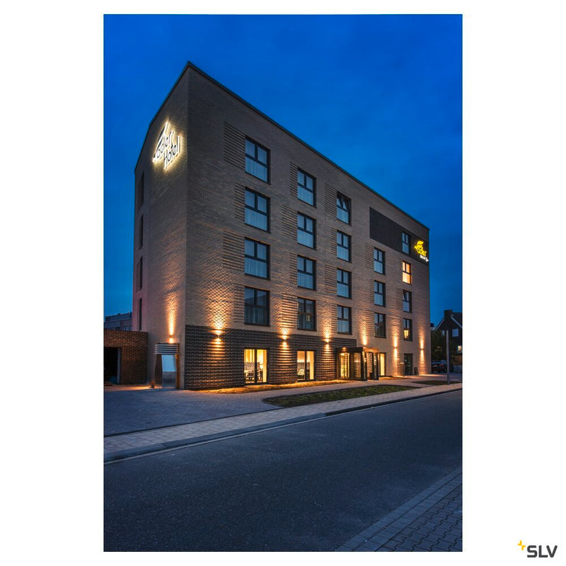 THEO, outdoor wall light, QPAR51, IP44, square, up/down, anthracite, max. 70W