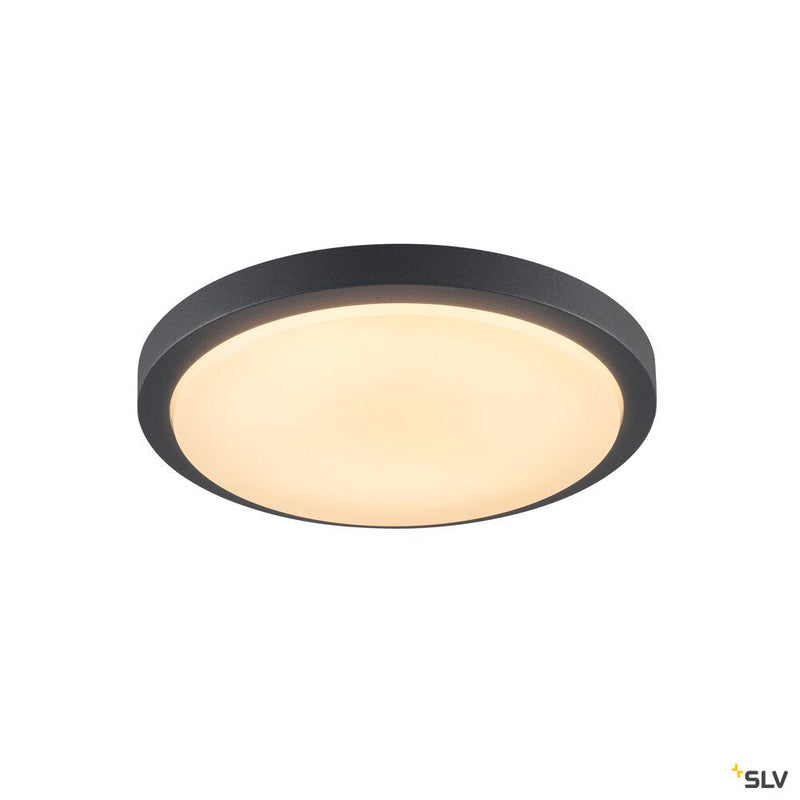 AINOS, ceiling light, LED, 3000K, round, anthracite, with sensor