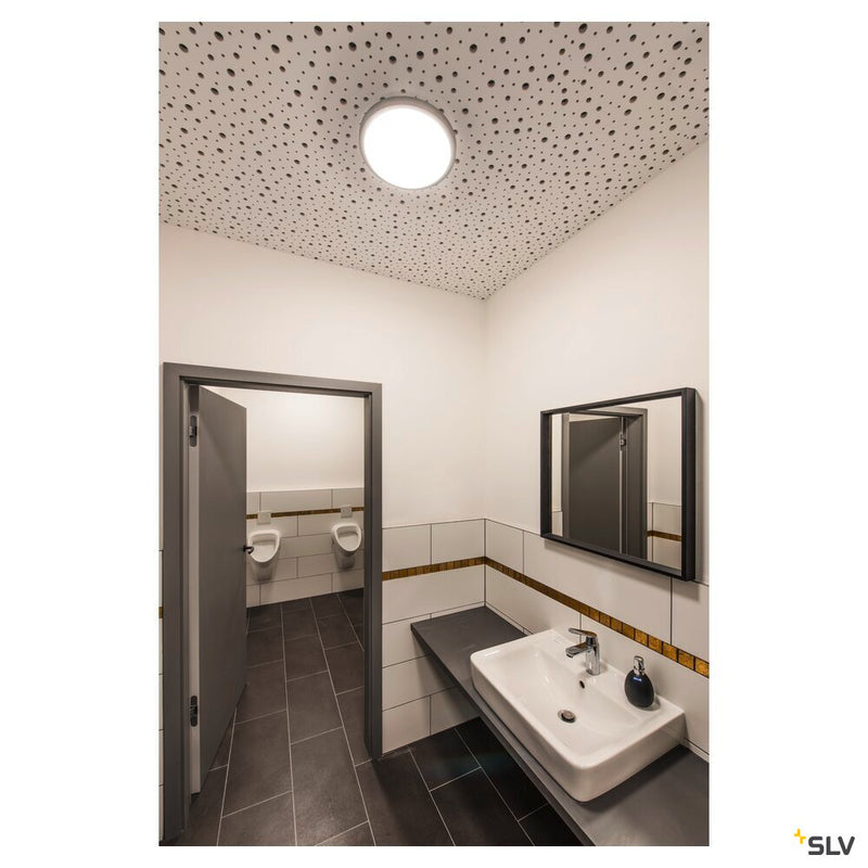AINOS, ceiling light, LED, 3000K, round, anthracite, with sensor